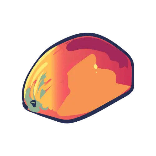 A drawn image of a mango fruit