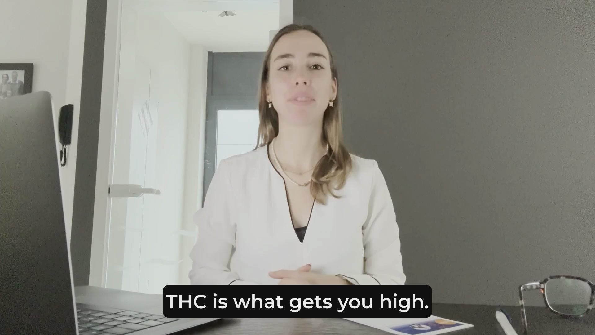 Educational video of a woman talking about terpenes